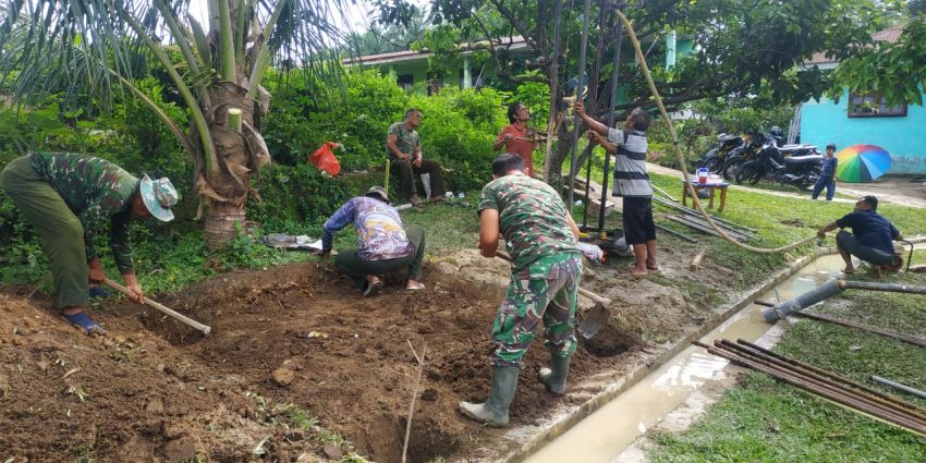 Masyarakat Merasa Senang Kepada Satgas TMMD Bagun Sumur Bor