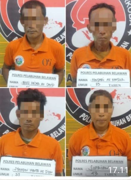 Gang Turi Tanjung Mulia Digerebek, 2 Pengedar dan 2 Pemakai Sabu Diamankan