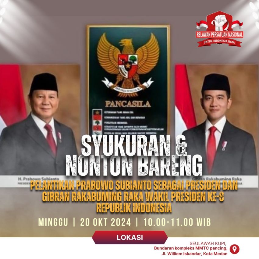 RPN Undang Tokoh dan Masyarakat Syukuran  Nobar Pelantikan Presiden Prabowo Subianto