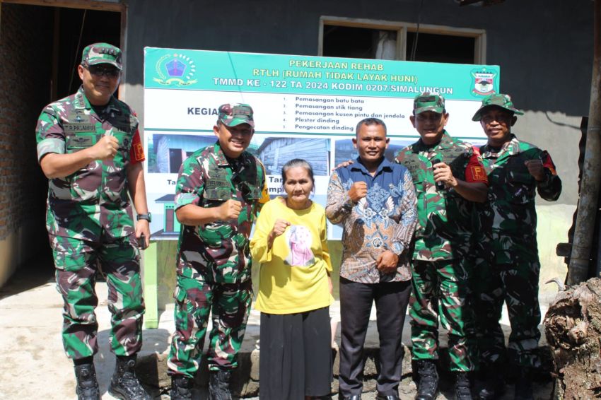 Ketua Tim Wasev Mayjen TNI Herianto Syahputra Tinjau RTLH Milik Ibu Tiolina Saragih