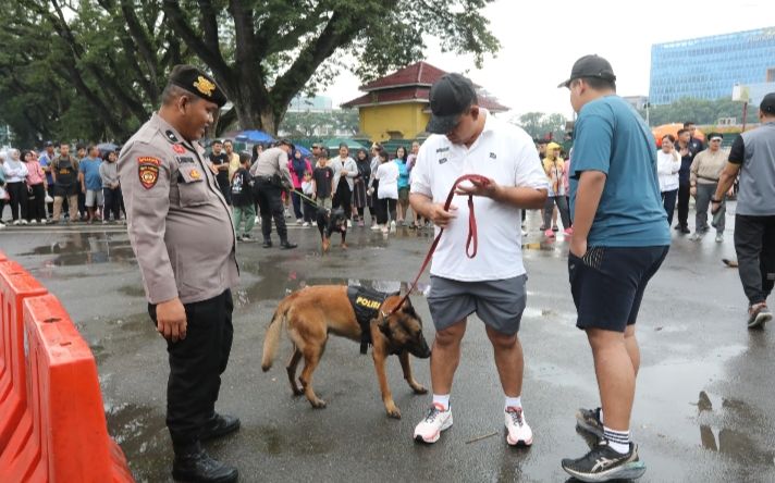 Kapolda Sumut Jadi Pusat Perhatian Car Free Day di Lapangan Merdeka Medan