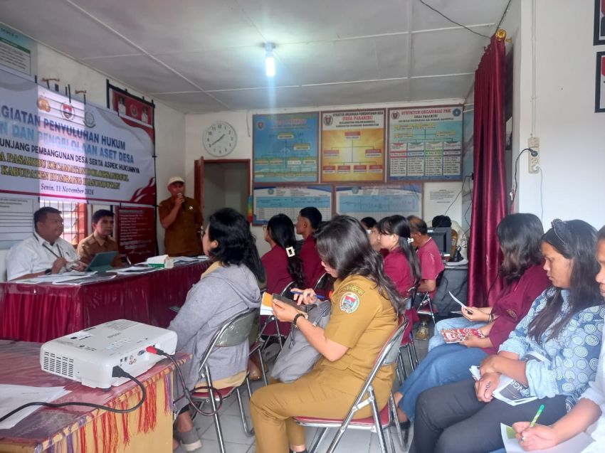 Sosialisasi Penyuluhan Hukum Tentang Peran dan Pengelolaan Aset Desa Pasaribu Kecamatan Doloksanggul
