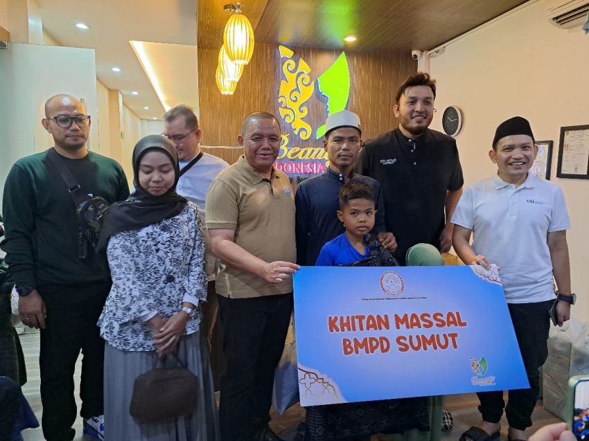 Beautify Indonesia Bersama BMPD Sumut Khitan 85 Anak Yatim
