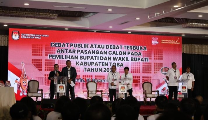 Debat Publik Pilbub Toba di Medan Berjalan Lancar, Pjs Bupati Toba Apresiasi KPUD dan Ketiga Paslon