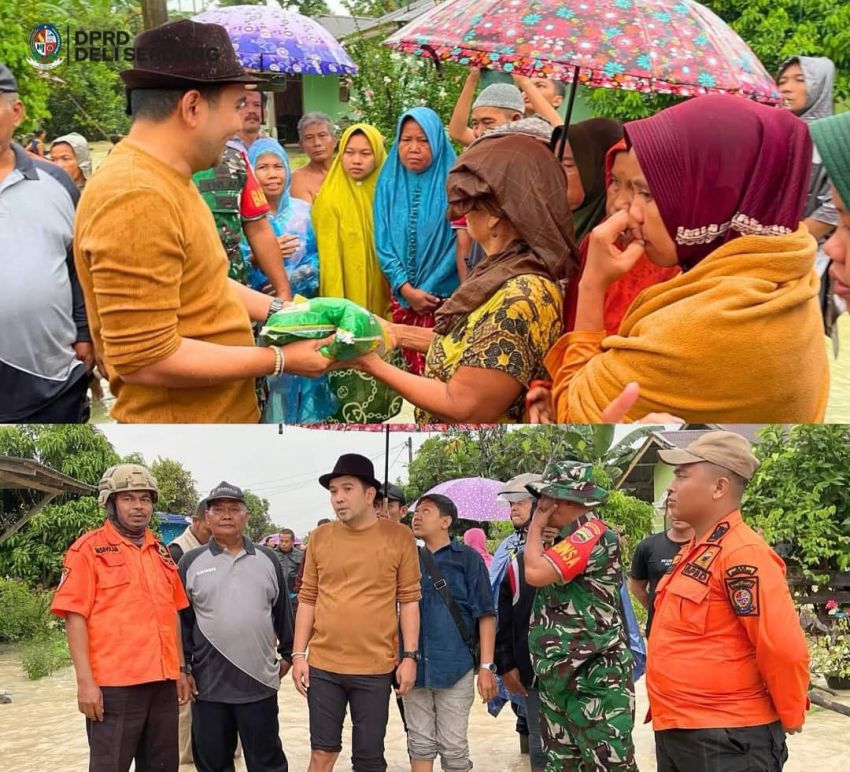 Ketua DPRD Deli Serdang Zakky Shahri Bantu Korban Banjir