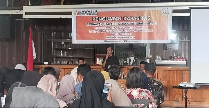 Panwaslu Kecamatan Medan Labuhan Gelar Penguatan Kapasitas PTPS 2024