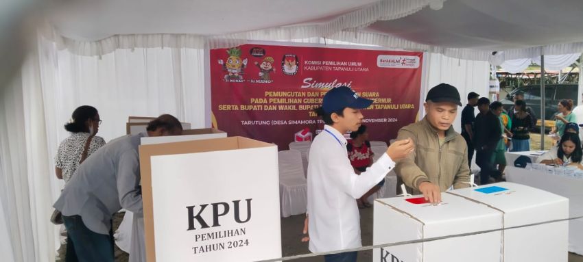 KPU Taput Gelar Simulasi Pemungutan Dan Penghitungan Suara Gubernur/Wakil Gubernur - Bupati/Wakil Bupati