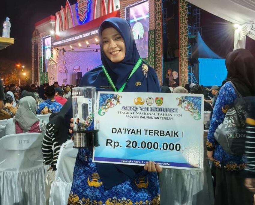 Adilla Putri Asal Tebing Tinggi Juara Terbaik Satu Dai'yah MTQ Korpri Nasional