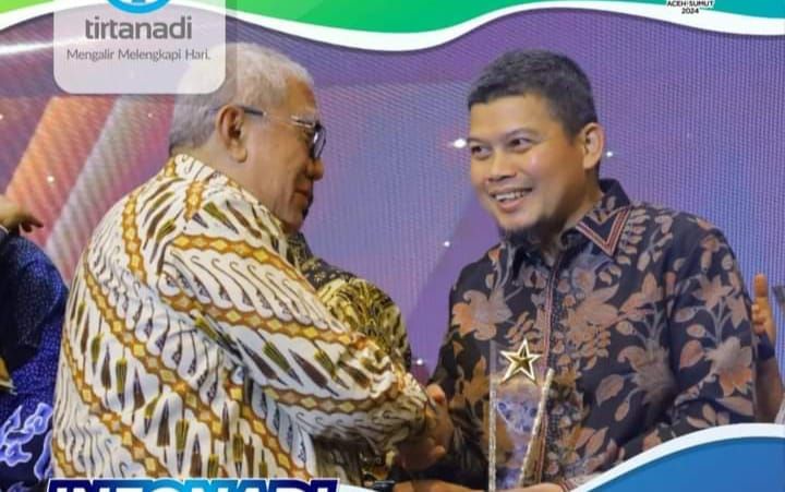 Kooperatif dengan Media, Plt Dirut Perumda Tirtanadi Ewin Putra Dianugerahi Sahabat Pers 2024