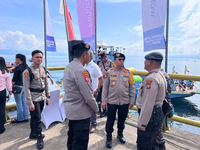 Polda Sumut Sebar Ratusan Personel di Seluruh Venue Aquabike Jetski Danau Toba 2024