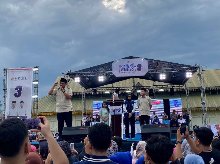 Ribuan Massa Hadiri Kampanye Akbar Pasangan Berdoa di Binjai