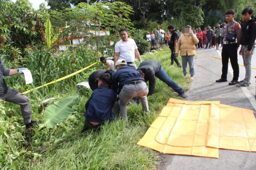 Polres Samosir Lakukan Olah TKP, Penemuan Mayat di Simarmata Diduga Korban Kecelakaan Tunggal Akibat Mabuk