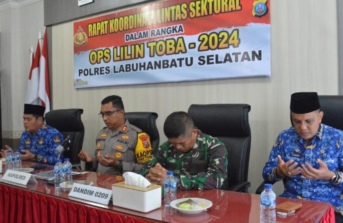 Polres Labusel Gelar Rakor Lintas Sektoral Kesiapan Ops Lilin 2024