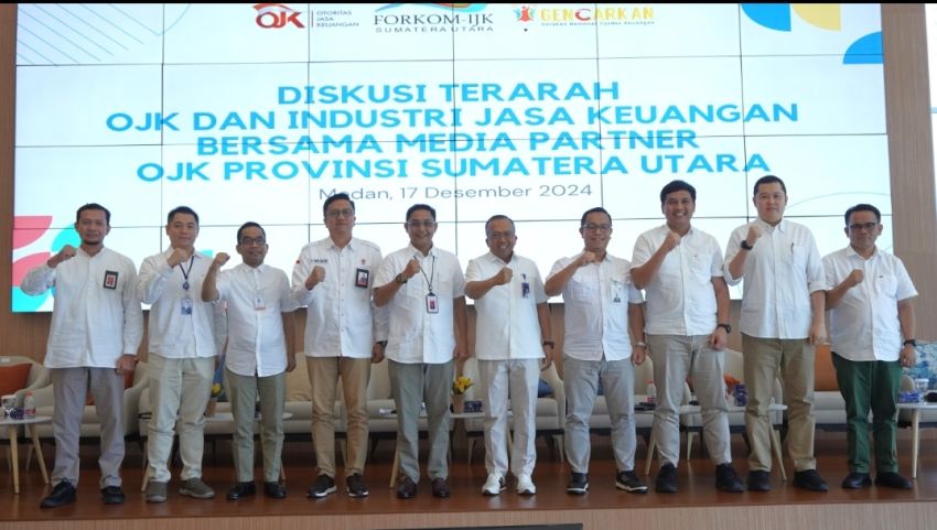 OJK Provinsi Sumatera Utara Gelar Diskusi Terarah Forum Komunikasi Industri Jasa Keuangan Sumut Bersama Media