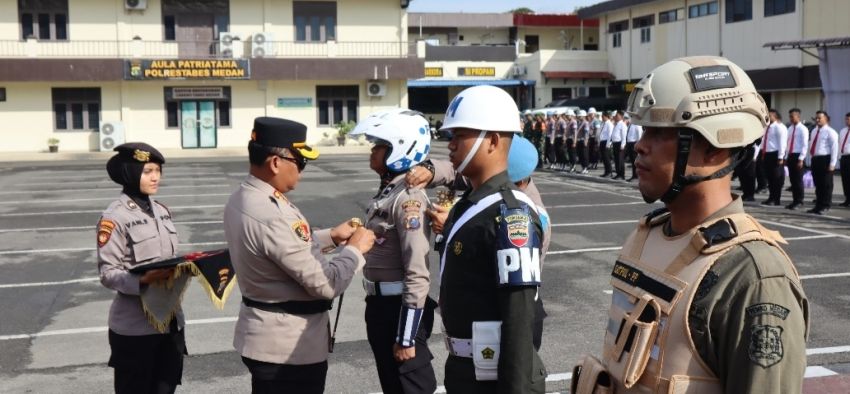 Kapolrestabes Medan Pimpin Apel Gelar Pasukan : Ops Lilin Toba 2024 Selama 13 Hari