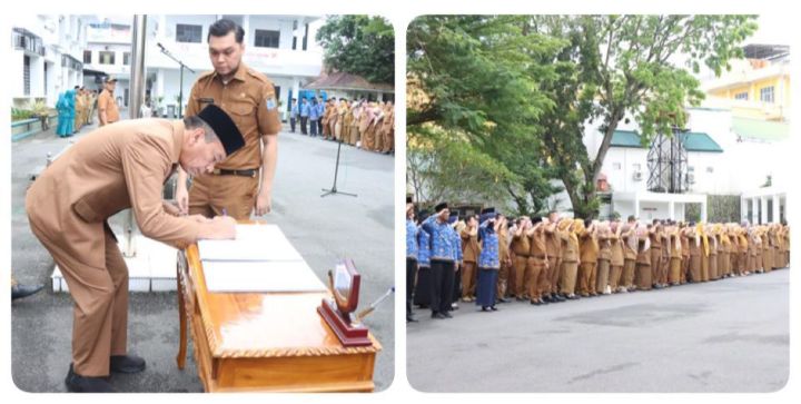 Sekdako Binjai Pimpin Pengambilan Sumpah Janji PNS di Lingkungan Pemko Binjai