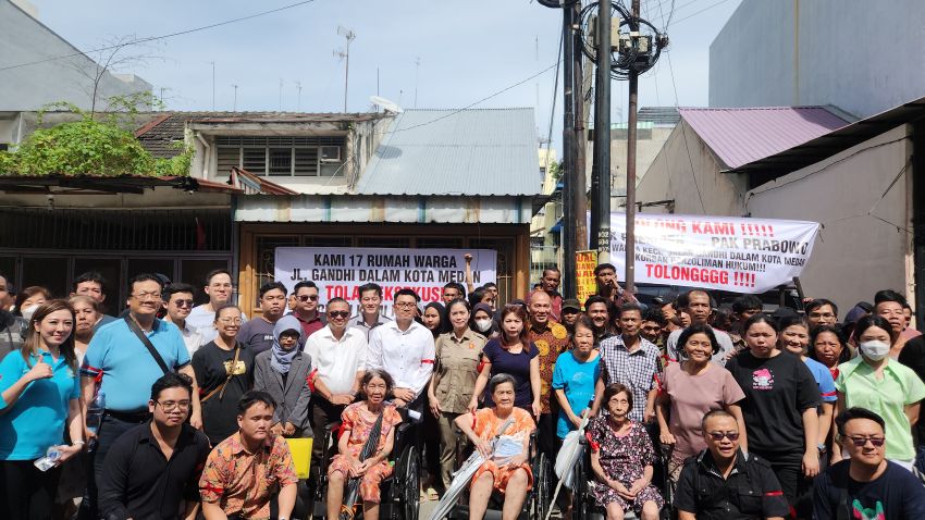 Gerindra Bela Warga, 17 Rumah di Jalan Gandhi Medan Batal Dieksekusi 