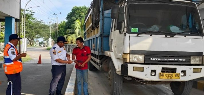 Sambut Nataru, Dishub Sumut Bersama BPTD Sosialisasikan Pembatasan Kendaraan Angkutan Barang
