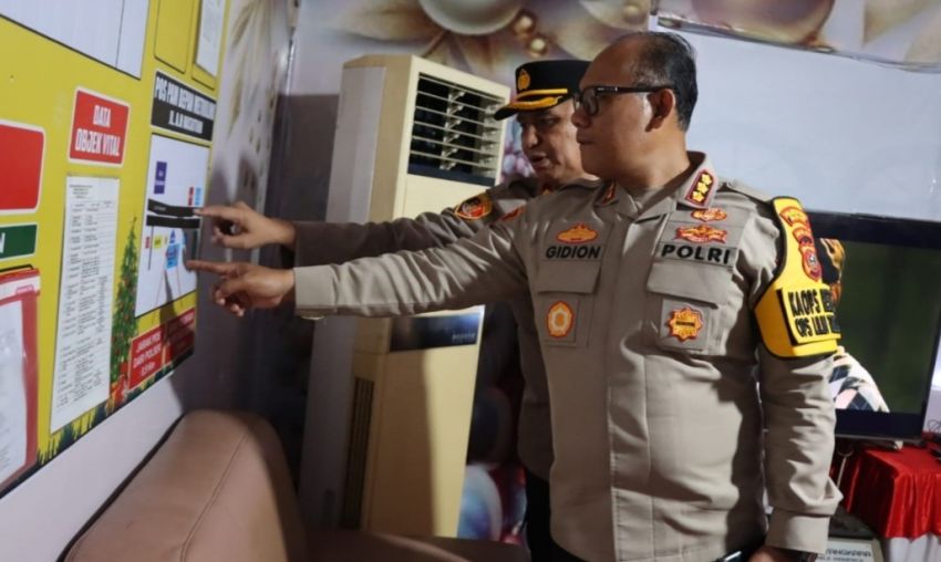 H-1 Perayaan Natal, Kapolrestabes Medan Cek Pos Pam dari Malam Sampai Pagi