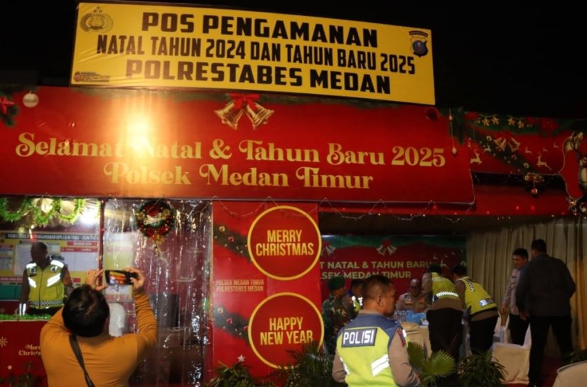 Kapolrestabes Medan Cek Pospam Natal dan Tahun Baru : 980 Personel Dikerahkan