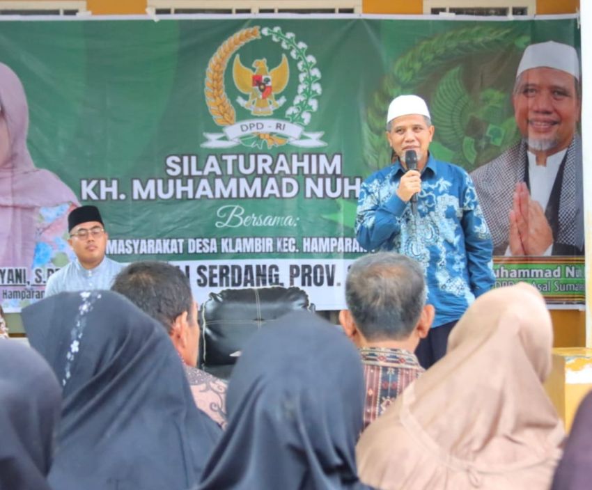 Senator M.Nuh Silaturahim dan Serap Aspirasi Masyarakat Desa Klambir Hamparan Perak