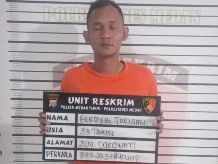 Tampang Ferdy Mantan Kepling di Medan Ditangkap karena Berulang Kali Gelapkan Sepeda Motor, Begini Modusnya