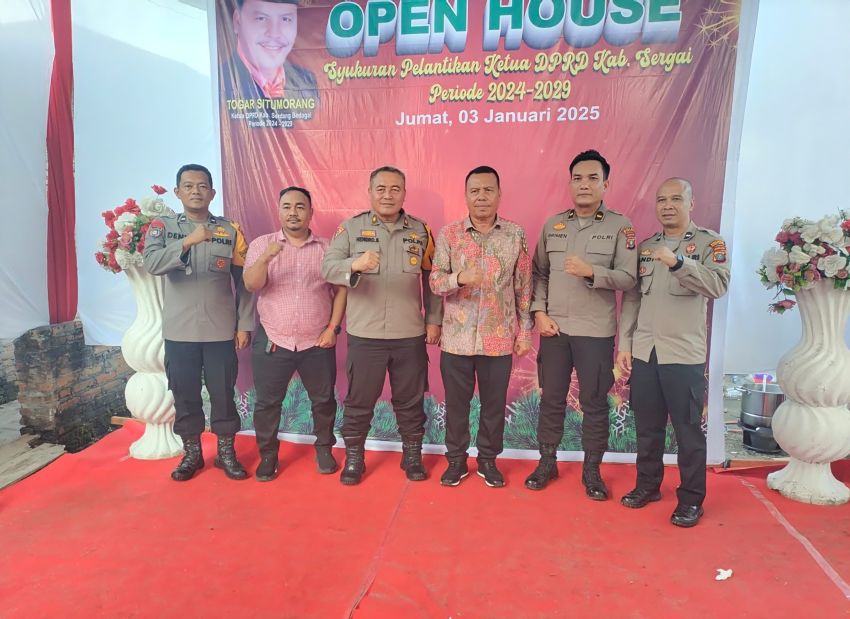 Open House Syukuran Pelantikan Ketua DPRD Sergai Dihadiri Kapolres