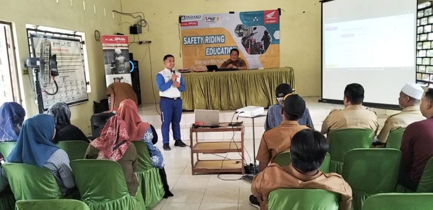 Utamakan Keselamatan di Jalan, Aparatur Desa di Langkat Semangat Jadikan Hidup Penuh Arti