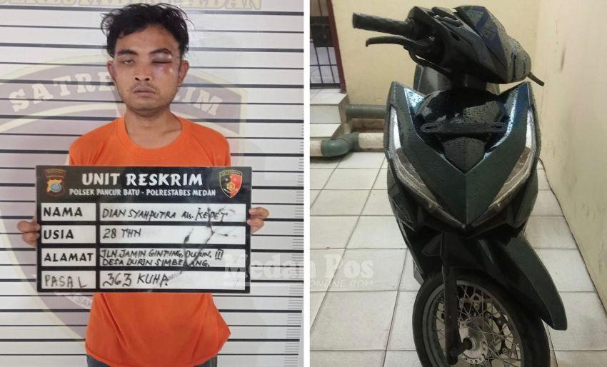 Polisi Dibantu Warga Tangkap Pelaku Curanmor, Pelakunya Kepet Baru Sebulan Bebas dari Penjara