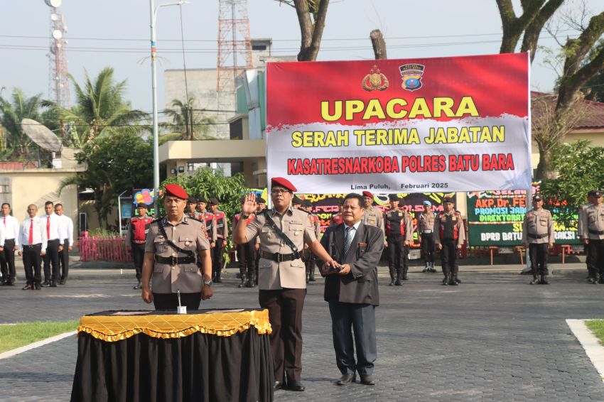 Kapolres Batu Bara Sertijabkan Kasatres Narkoba dari AKP Fery Kusnadi ke AKP Ramses Panjaitan
