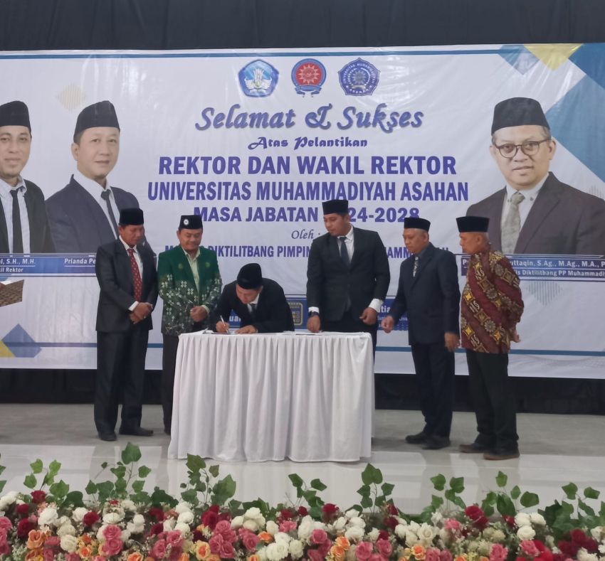 Prianda Pebri, S.Pdi., M.Pd dan Safrizal, S.H., M.H Dilantik Menjadi Rektor dan Wakil Rektor UMMAS Periode 2024-2028