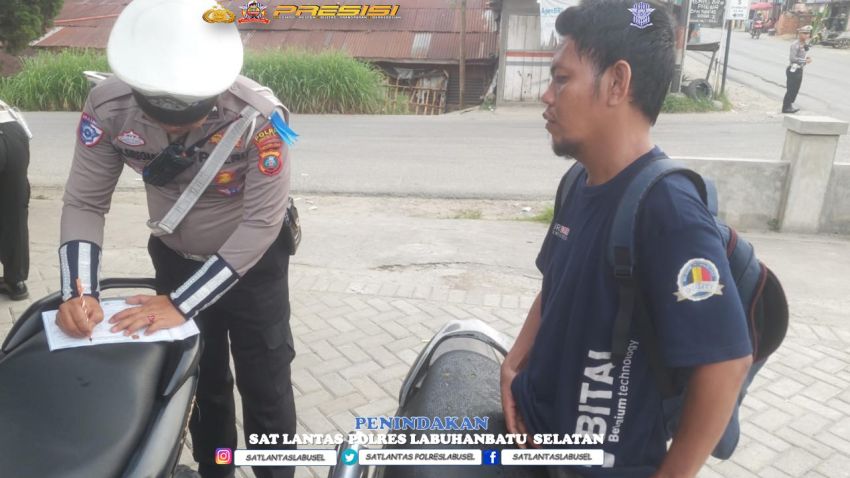 Satlantas Polres Labusel Gencarkan Penindakan Pelanggaran Lalu Lintas