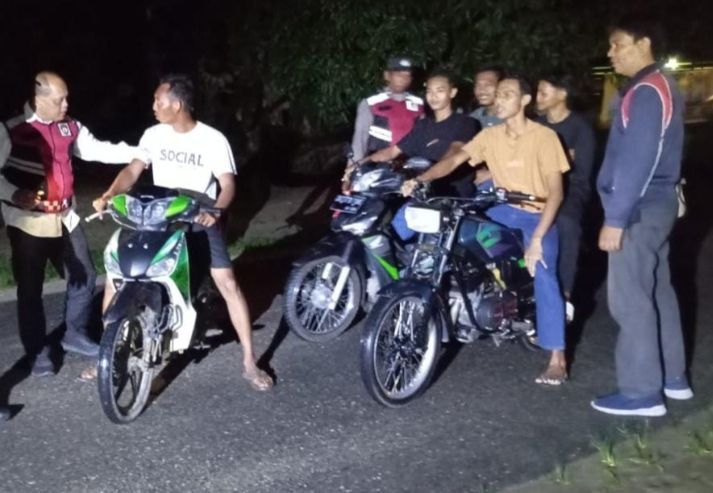 Polsek Silangkitang Patroli Waktu Rawan Gangguan Kamtibmas