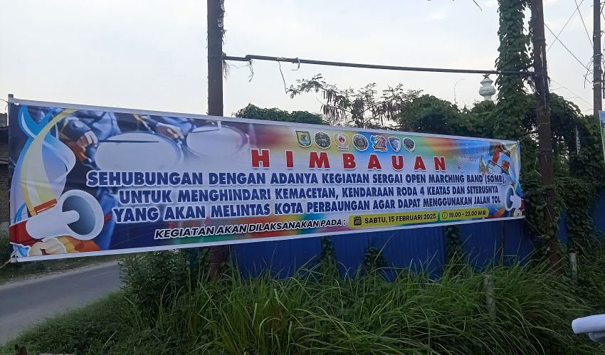 Sergai Open Marching Band 2025 Digelar, Pengguna Kendaraan Roda Empat Diimbau Gunakan Jalan Tol