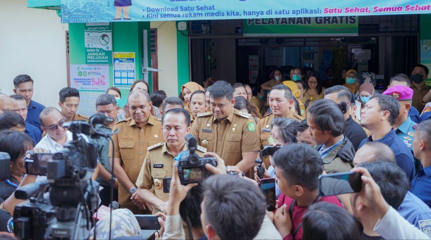 Bobby Nasution Bersama Pj Gubsu Launching Pemeriksaan Kesehatan Gratis di UPT Puskesmas PB Selayang II