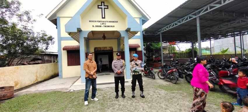 Polres Tanjung Balai Wujudkan Kenyamanan Dalam Ibadah Minggu