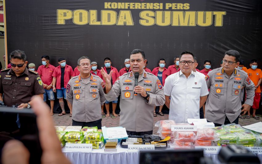 Polda Sumut  Ringkus 1.131 Tersangka Narkoba,  Sita Ratusan Kg Narkoba Dalam 2 Bulan