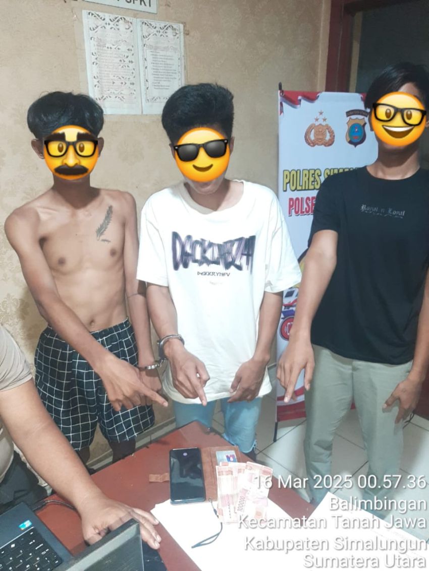 Modus Pura-Pura Beli Pulsa, Tiga Pelaku Diringkus Polsek Tanah Jawa