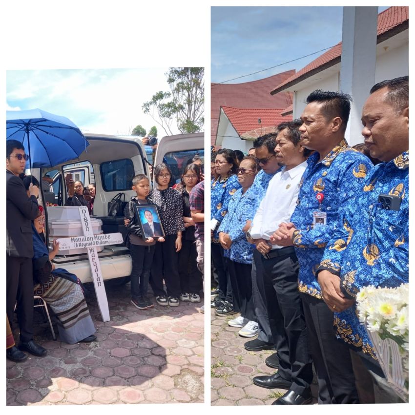 Bupati Humbahas Dan Dinas Pendidikan Beri Penghormatan Terahir Kepada  Almarhum  Monaolon Munte