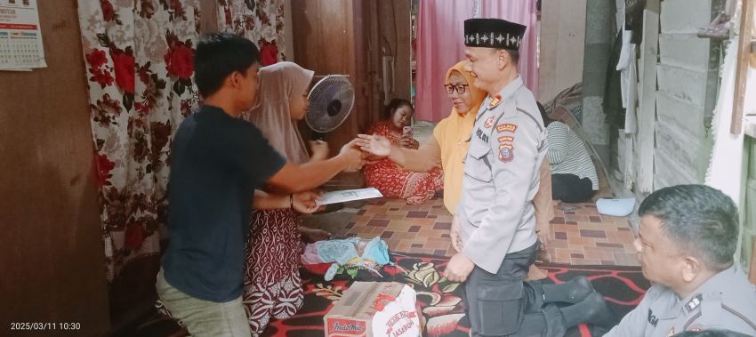 Kapolres Labusel Bantu Balita Penderita Jantung Bocor dan Infeksi Paru