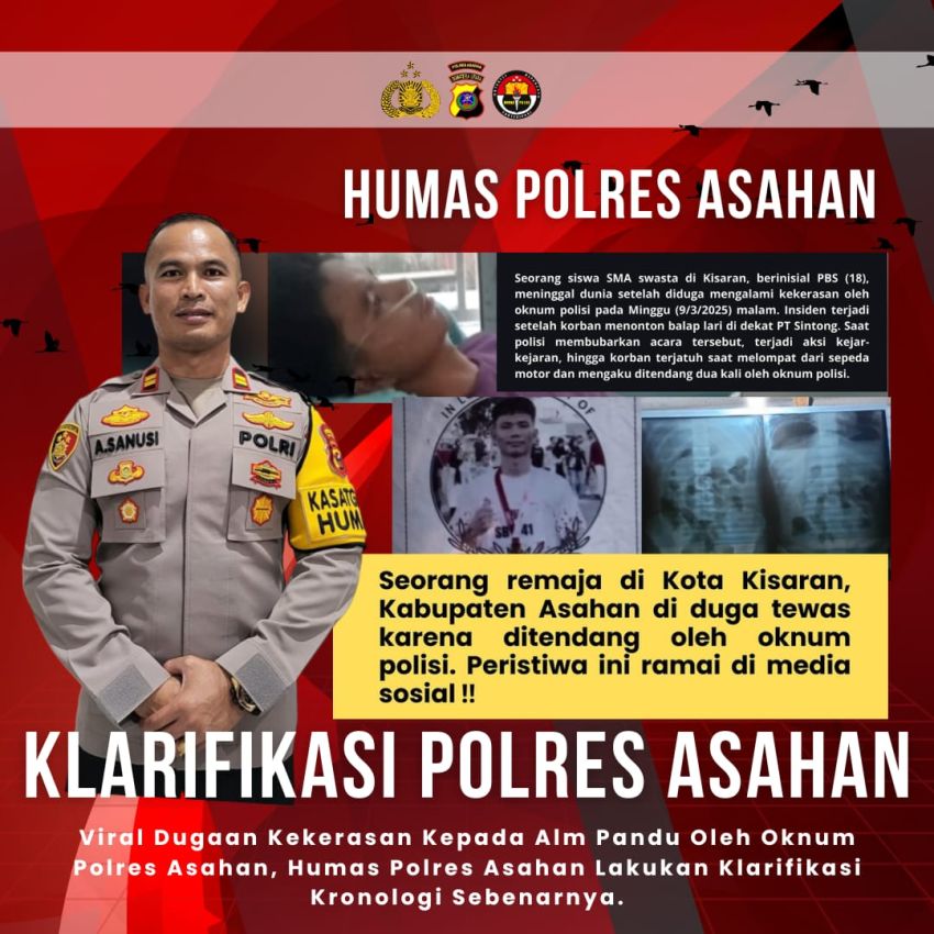 Polres Asahan Sampaikan Fakta Terkait Dugaan Kekerasan Terhadap Pandu