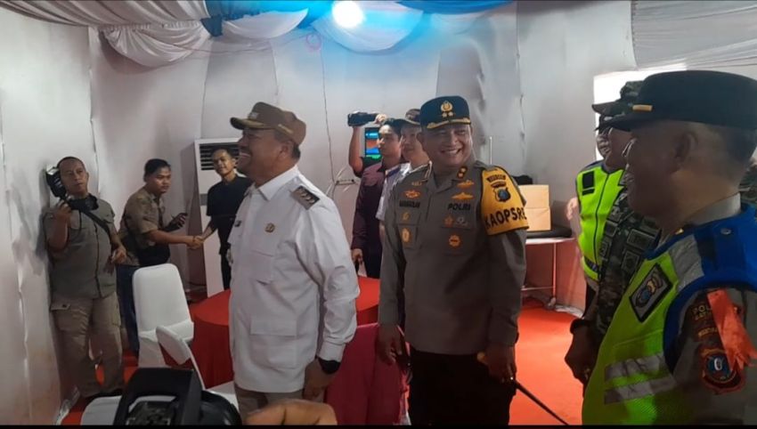 Kapolres Batu Bara AKBP Doly Nelson HH Nainggolan Cek Pos Pengamanan Lebaran
