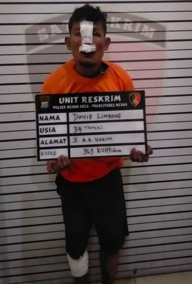Residivis Curi Motor di Jalan Asia, Limbong Tersungkur Ditembak Polisi