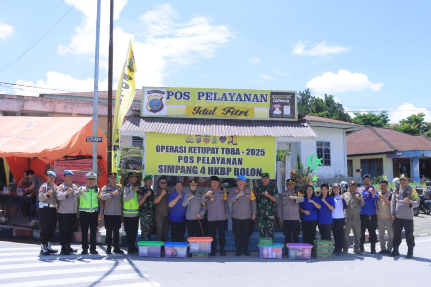 Dir Samapta dan Kabid Propam Polda Sumut Tinjau Pos Pelayanan Operasi Ketupat Toba 2025 Polres Samosir