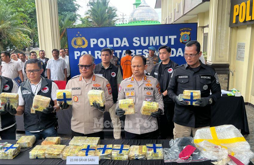 Kurir Narkoba yang Ditangkap Polrestabes Medan Ternyata Residivis, 22 Kg Sabu Hendak Diantar ke Pancurbatu