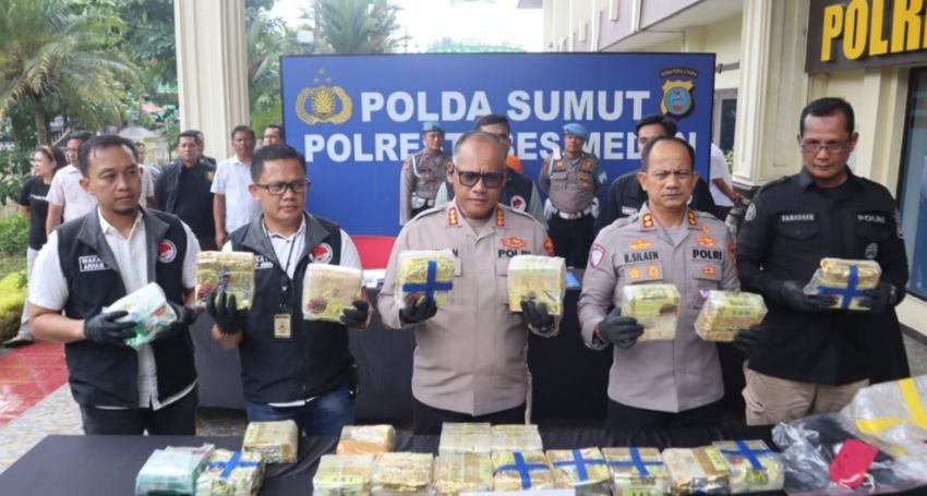 Satres Narkoba Polrestabes Medan Tangkap Residivis Narkoba : 22 Kg Sabu Gagal Masuk Pancur Batu