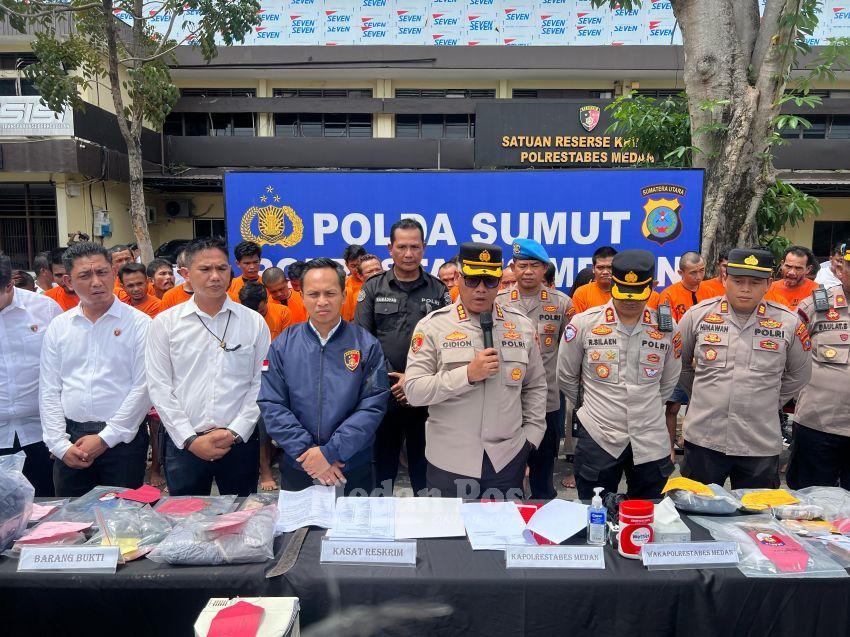 Polrestabes Medan Gulung 61 Pelaku 3C-Satu di Antaranya Residivis Kasus Pembunuhan