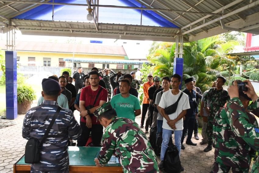 F1QR Lanal TBA Kembali Gagalkan Kapal Penyelundup PMI di Perairan Asahan