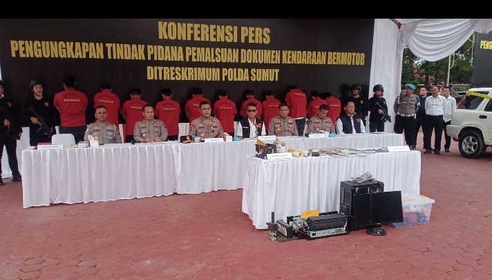 Polda Sumut Ungkap Pemalsuan Dokumen Mobil Antar Provinsi, 26 Unit Ranmor dan 8 Mobil Antik Disita