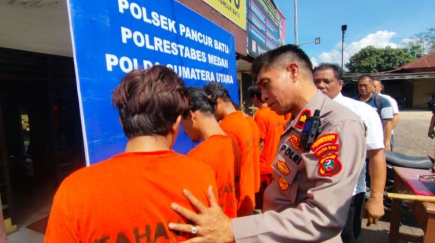Polsek Pancur Batu Ungkap Kasus Curas, Curat dan Narkoba, 17 Orang Ditahan